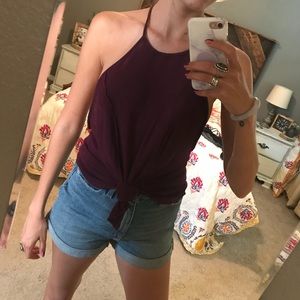 Free People Maroon Tank
